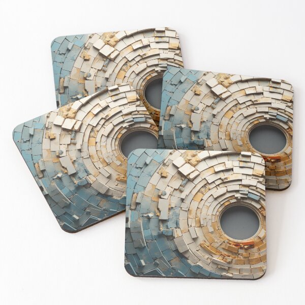 Item preview, Geometric - Wall Circle Beige and Teal designed and sold by KootenayDesigns.
