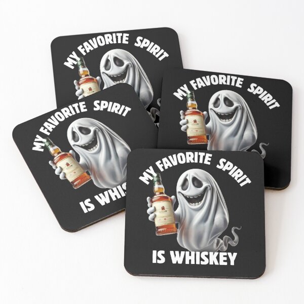 Item preview, Whiskey is my favorite spirit Halloween ghost designed and sold by MilkyForest.
