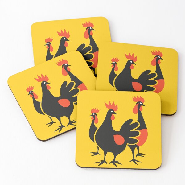 Item preview, Three French Hens Retro Mid-Century Cut-Out 4 designed and sold by taiche.