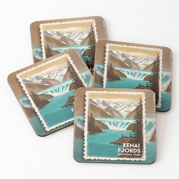 Item preview, Kenai Fjords National Park Postcard Vintage Retro Travel designed and sold by TravelPostcardGems.