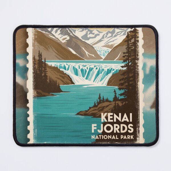 Item preview, Kenai Fjords National Park Postcard Vintage Retro Travel designed and sold by TravelPostcardGems.