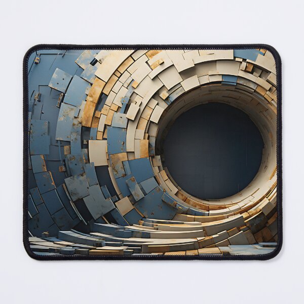 Item preview, Geometric - Wall Circle Blue and Beige designed and sold by KootenayDesigns.