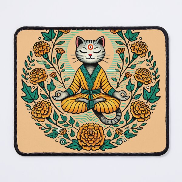 Item preview, Meditating Cat designed and sold by FrictionMaxxing.