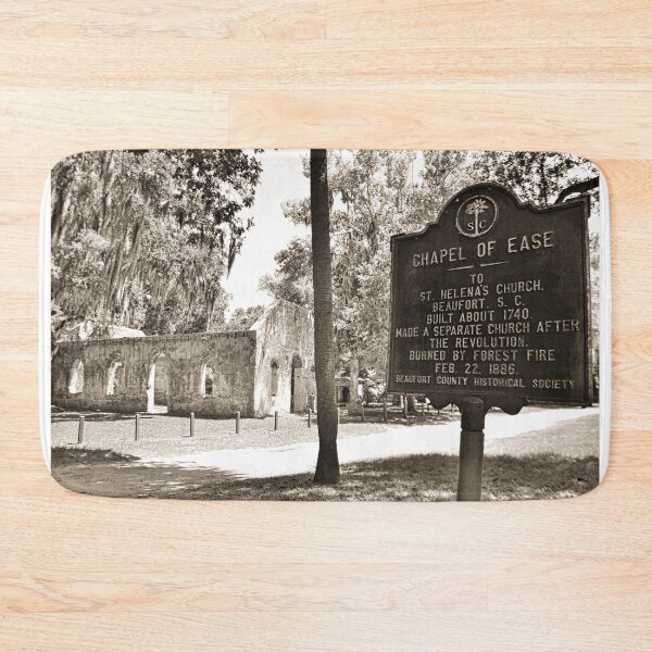 Item preview, Chapel Of Ease Historical Sign Black And White designed and sold by LisaWootenPhoto.