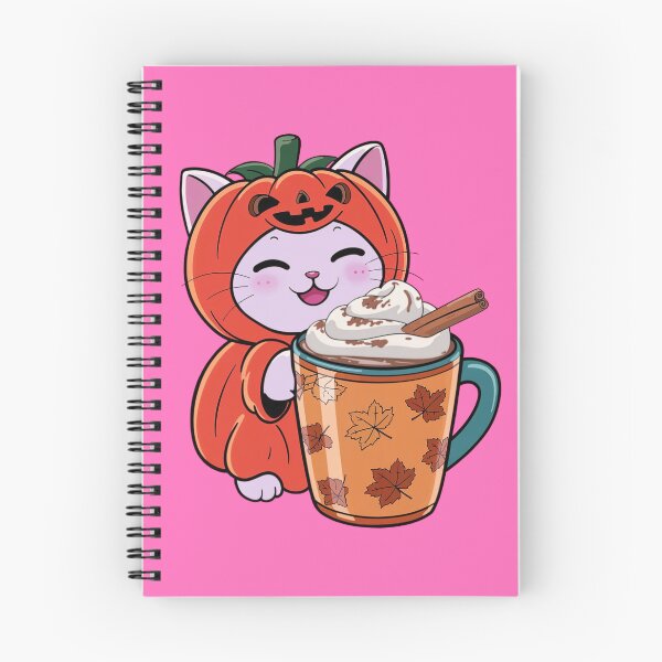 Item preview, Cute Pumpkin Cat With A Pumpkin Spice Latte | Pink designed and sold by PinkGoddessLove.