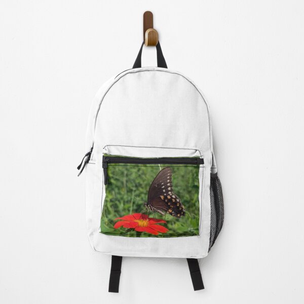 Item preview, Spicebush Swallowtail on a red flower designed and sold by Bug Shots.