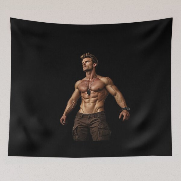 Item preview, Hunks Military Gay Pride Graphic Design designed and sold by ItsAKinkThing.
