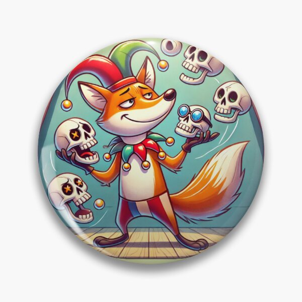 Item preview, Satirical Fox Juggling Skulls designed and sold by KnottyToons.