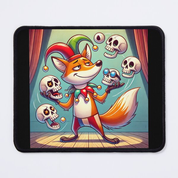 Item preview, Satirical Fox Juggling Skulls designed and sold by KnottyToons.