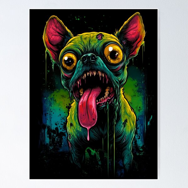 Item preview, Undead Fury Zombie Chihuahua With Bulging Eyes designed and sold by Vinson-MFG.