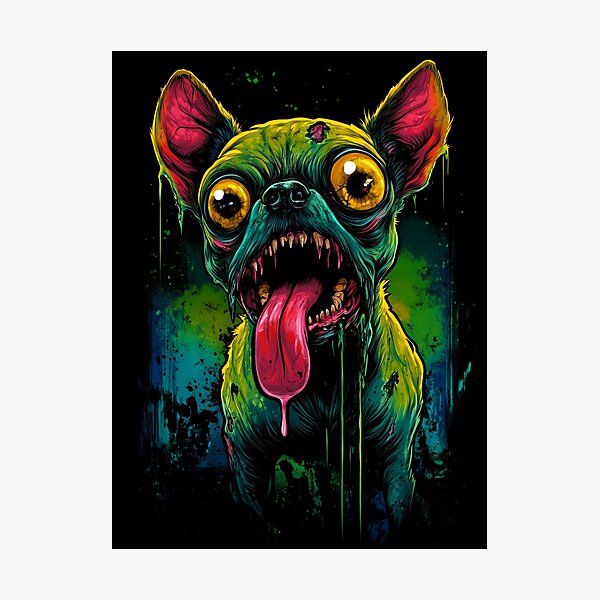 Item preview, Undead Fury Zombie Chihuahua With Bulging Eyes designed and sold by Vinson-MFG.