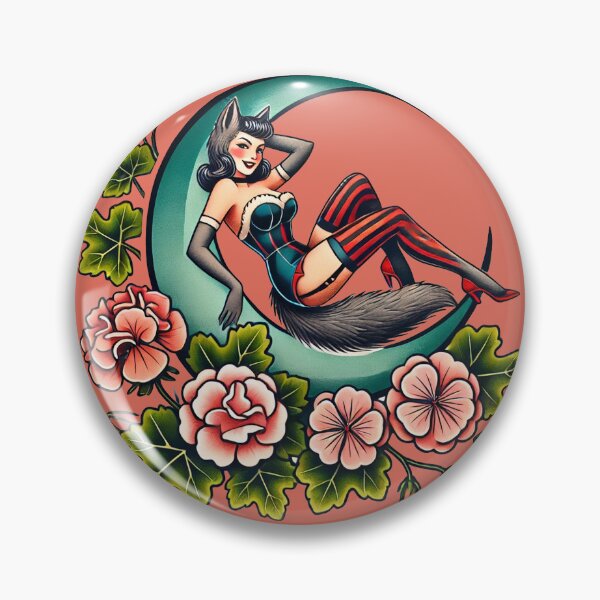 Item preview, Wolf Pinup designed and sold by FrictionMaxxing.