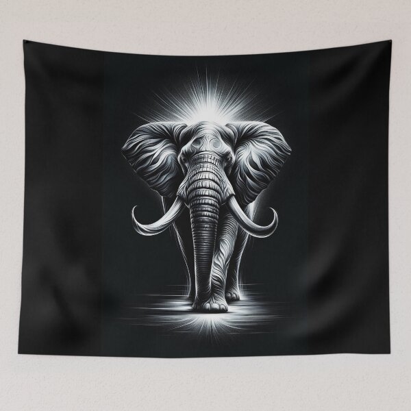 Item preview, Elephant - Glowing Aura in the Night designed and sold by LegademaArt.