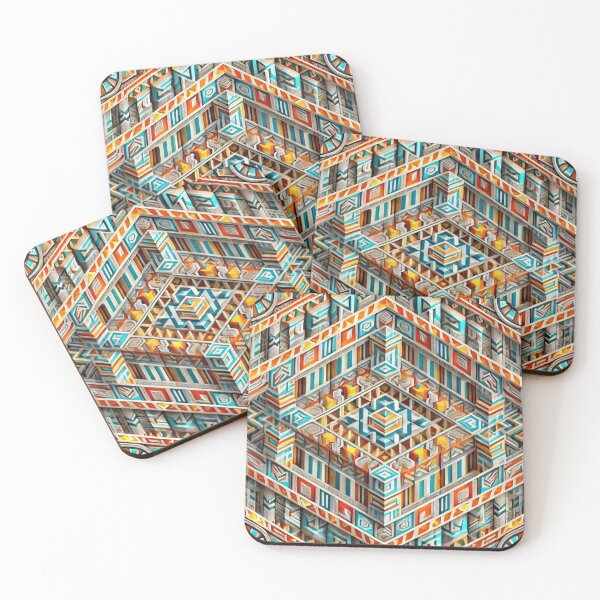 Item preview, Infinite Native American 3D Illusion Pattern designed and sold by Meta2Physical.