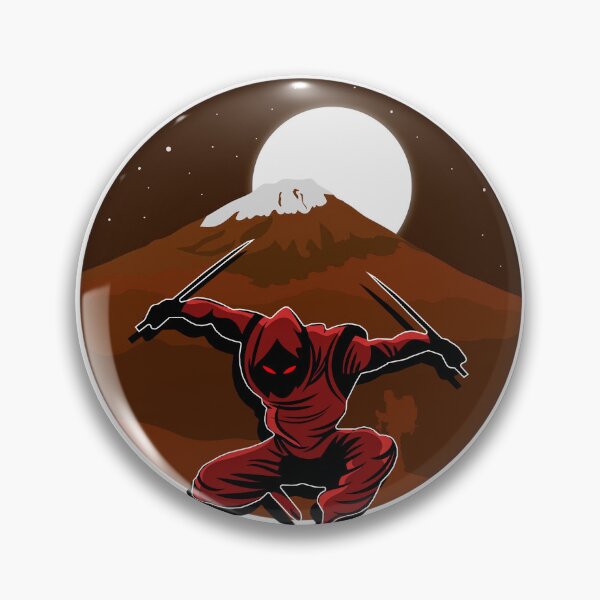 Item preview, Ninja on mountain, moonlit shadows, striking contrast. designed and sold by Tangram 's.