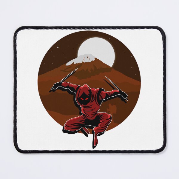 Item preview, Ninja on mountain, moonlit shadows, striking contrast. designed and sold by Tangram 's.