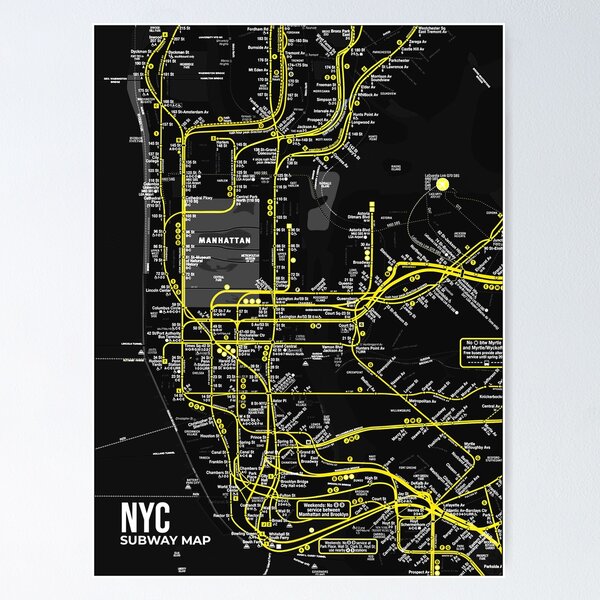 Item preview, New York City Subway Map designed and sold by julianaa-cruz.