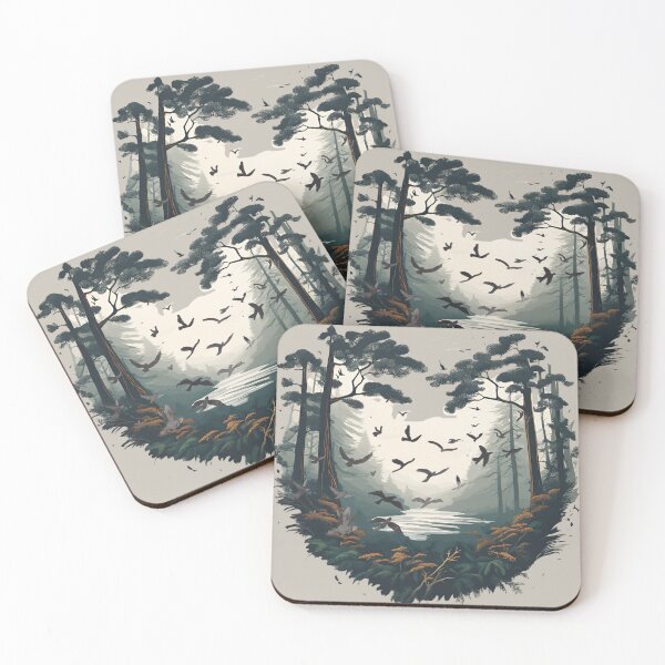 Item preview, Whispering Pines: Birds in Flight designed and sold by Hummy-studio.