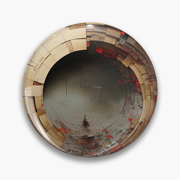 Item preview, Geometric - Wall Circle Red and Beige designed and sold by KootenayDesigns.