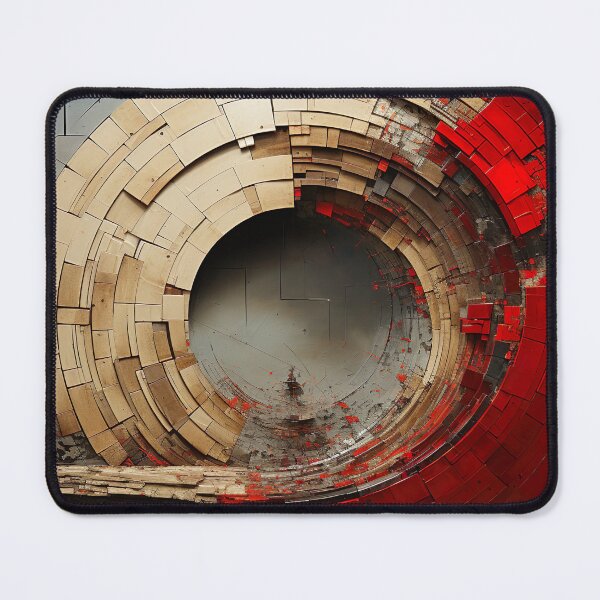Item preview, Geometric - Wall Circle Red and Beige designed and sold by KootenayDesigns.