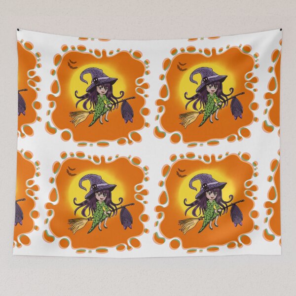Item preview, Witch on a broom designed and sold by SimoesArtistry.