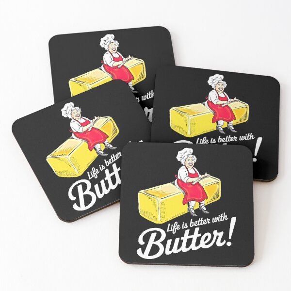 Item preview, Joyful chef riding giant butter stick designed and sold by artwaves.