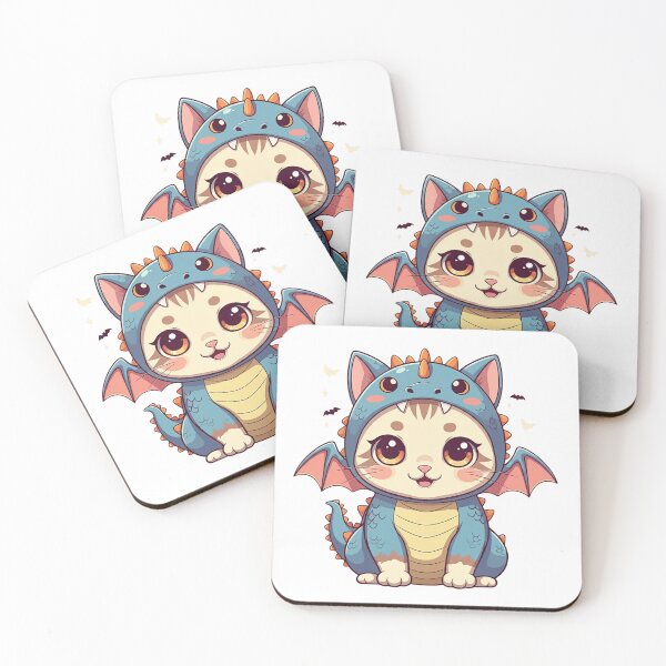 Item preview, Cute Kitty Dressed As A Dragon | White designed and sold by PinkGoddessLove.