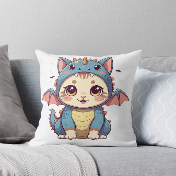 Item preview, Cute Kitty Dressed As A Dragon | White designed and sold by PinkGoddessLove.