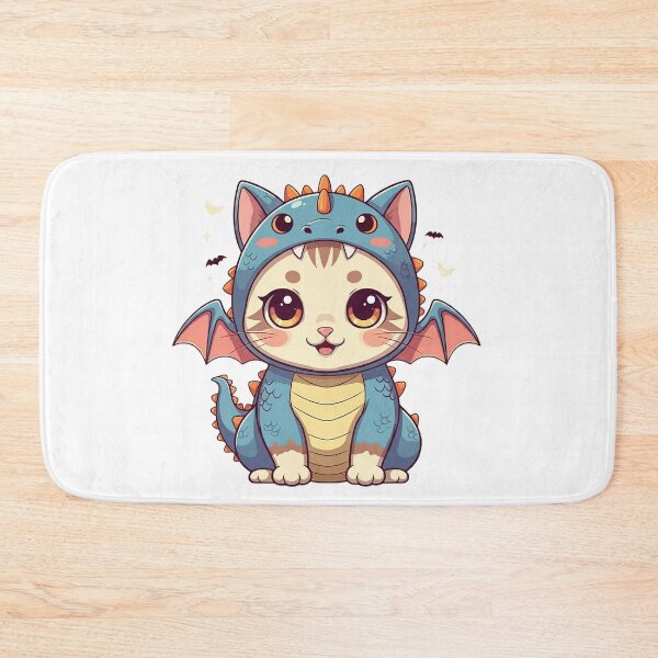Item preview, Cute Kitty Dressed As A Dragon | White designed and sold by PinkGoddessLove.