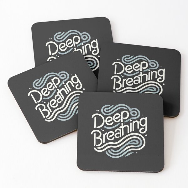 Item preview, Serene Deep Breathing Relaxation Typography Design designed and sold by houssy2004.