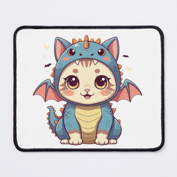 Item preview, Cute Kitty Dressed As A Dragon | White designed and sold by PinkGoddessLove.