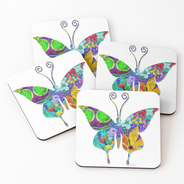 Item preview, Garden Butterfly 4 Colorful Floral Flower Art designed and sold by Sharon Cummings Art.