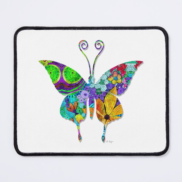 Item preview, Garden Butterfly 4 Colorful Floral Flower Art designed and sold by Sharon Cummings Art.