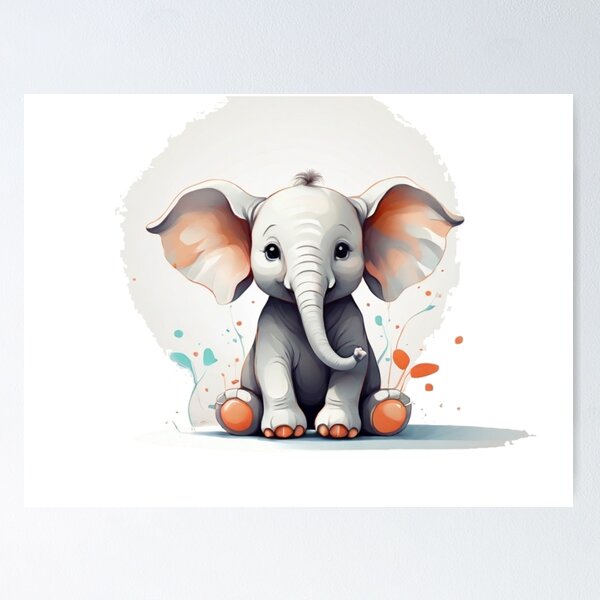 Item preview, Adorable Baby Elephant designed and sold by Pawsandco.