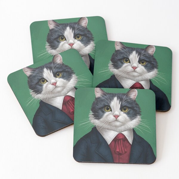 Item preview, Portrait of Victorian Cat designed and sold by whitecat23.