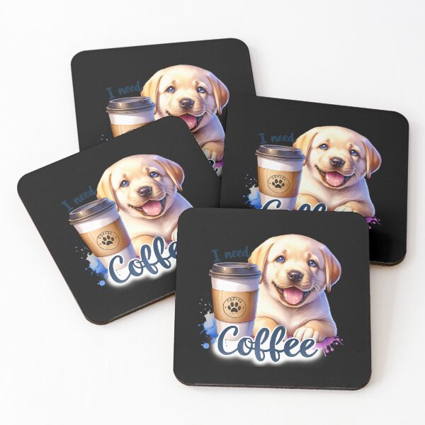 Item preview, I Need Coffee - Cute Pet Designs for T-Shirts, Stickers & More designed and sold by artedigital99.