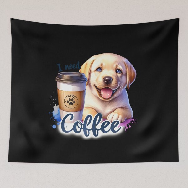 Item preview, I Need Coffee - Cute Pet Designs for T-Shirts, Stickers & More designed and sold by artedigital99.