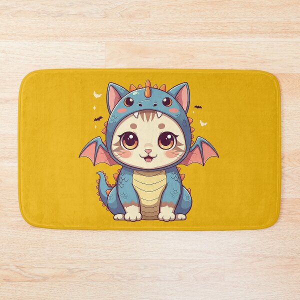 Item preview, Cute Kitty Dressed As A Blue Dragon | Yellow designed and sold by PinkGoddessLove.