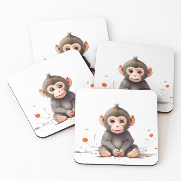 Aperçu de l'œuvre Bébé Singe Adorable créée et vendue par Pawsandco.