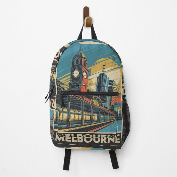 Item preview, Melbourne Vintage Travel Poster designed and sold by TravelerRat.