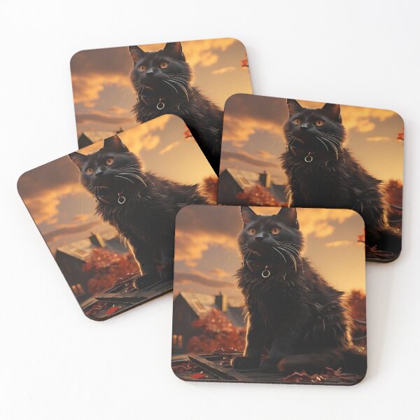 Item preview, Halloween - Black Cat At Sunset designed and sold by KootenayDesigns.