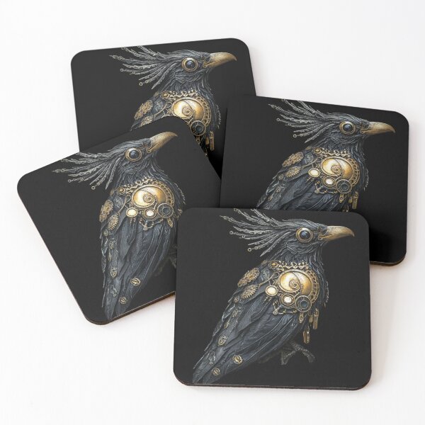 Item preview, Steampunk Raven - Gothic Fantasy Art for BookTok Lovers designed and sold by CardsandCanvas.