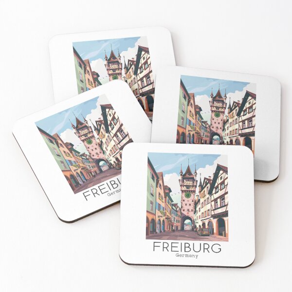 Item preview, A Vintage Travel Illustration of Freiburg - Germany  designed and sold by GoodOldVintage.