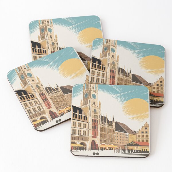 Item preview, Munich Vintage Travel Poster designed and sold by TravelerRat.