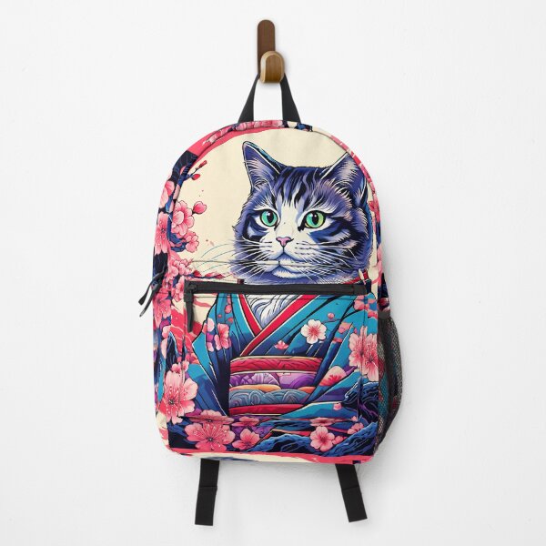 Item preview, Neko Harmony: Retro Japanese Cat Delight for Feline Aficionados designed and sold by Catophile.