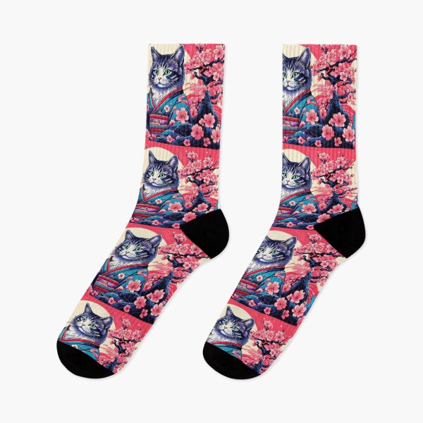 Item preview, Neko Harmony: Retro Japanese Cat Delight for Feline Aficionados designed and sold by Catophile.