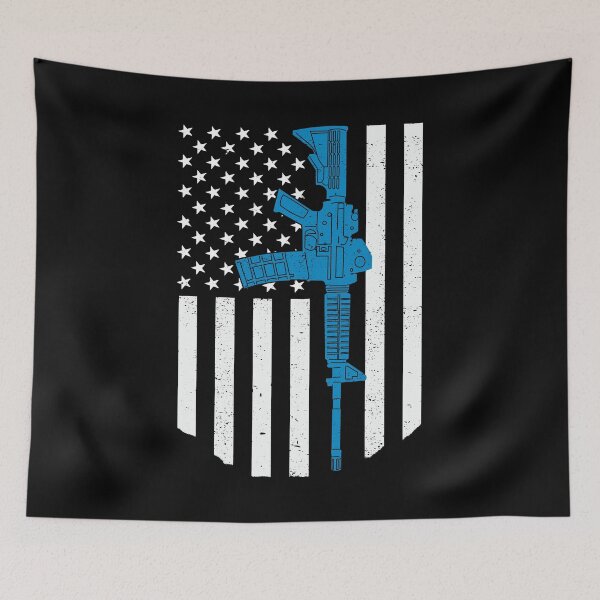 Item preview, American Flag AR15 Rifle Gun Gift Patriotic 2nd Amendment designed and sold by MintedFresh.