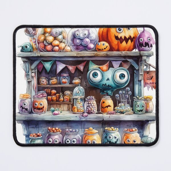 Item preview, Halloween Candy Jar with Spooky Faces designed and sold by Creet-Design.