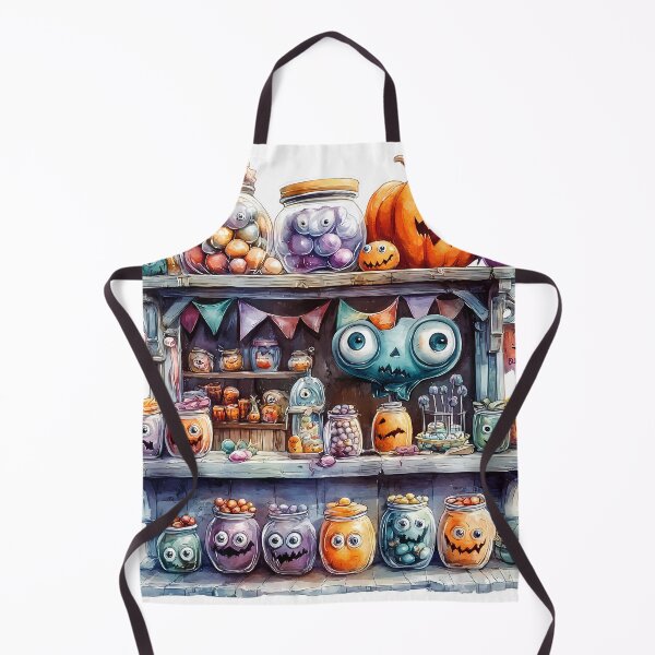 Item preview, Halloween Candy Jar with Spooky Faces designed and sold by Creet-Design.