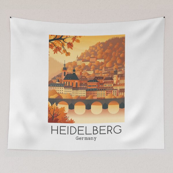 Item preview, A Vintage Travel Illustration of Heidelberg - Germany  designed and sold by GoodOldVintage.